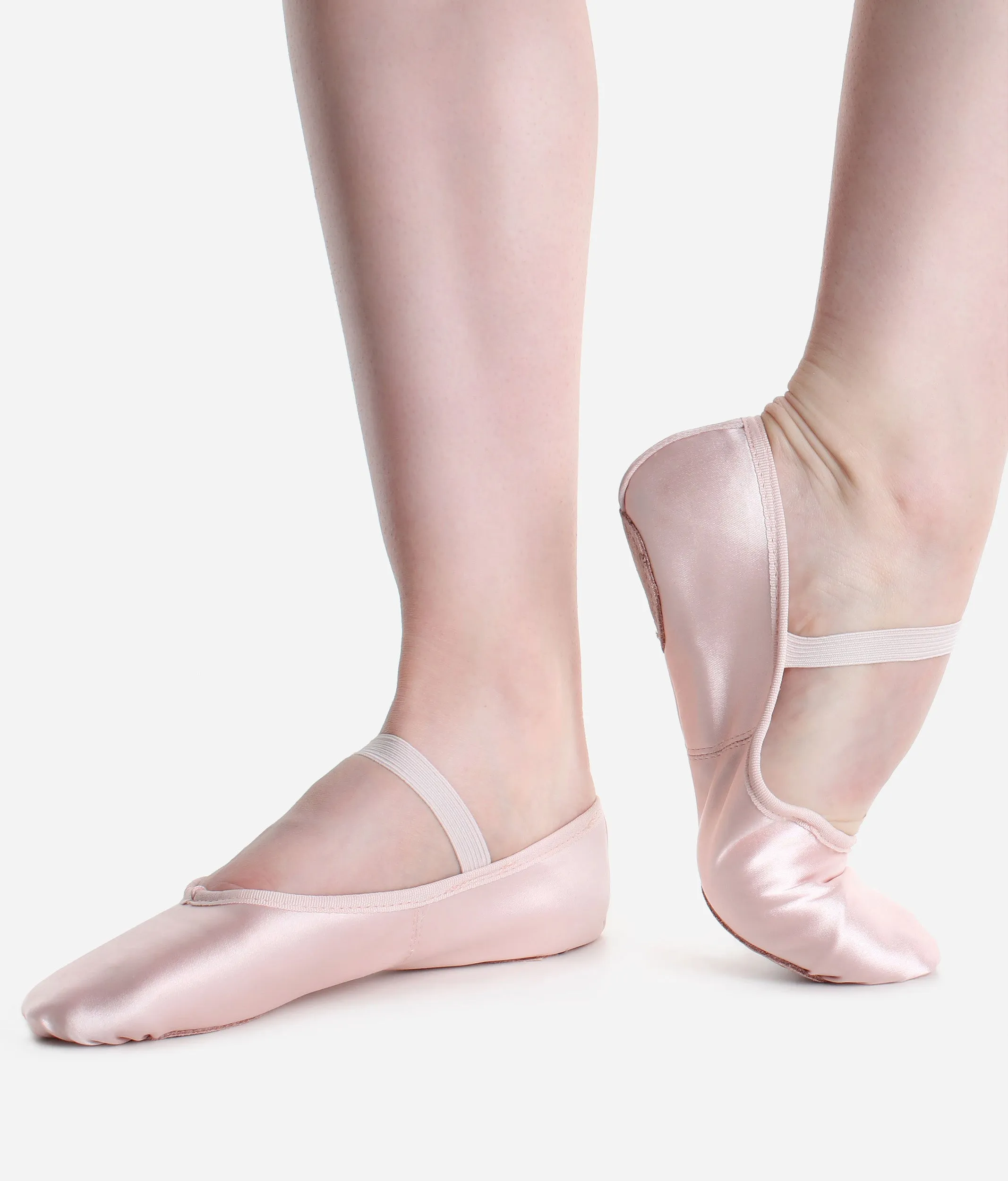 Children Split-Sole Satin Ballet Shoes - BAE15