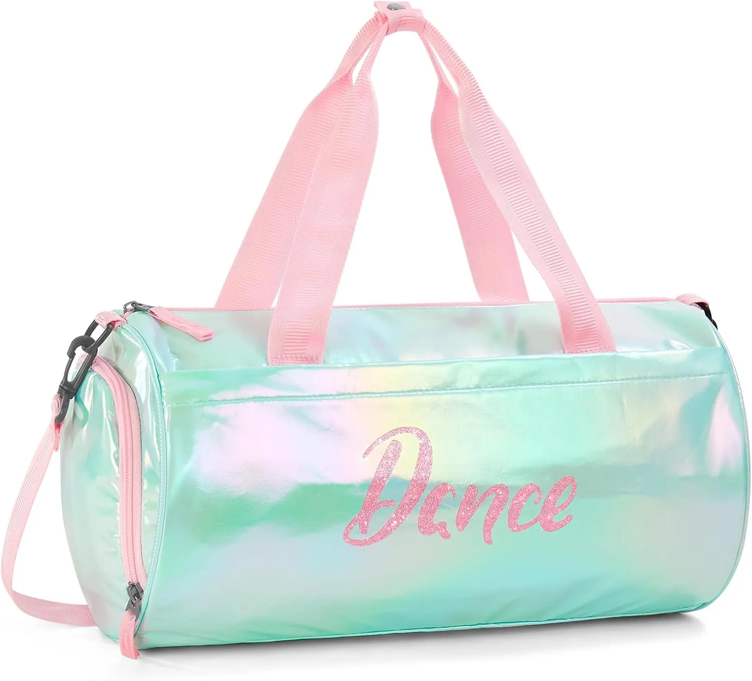 Choco Mocha Dance Bag for Toddler Girls Ballet Bags for Girls 4-6 6-8 With Shoe Compartment, Colorful Green