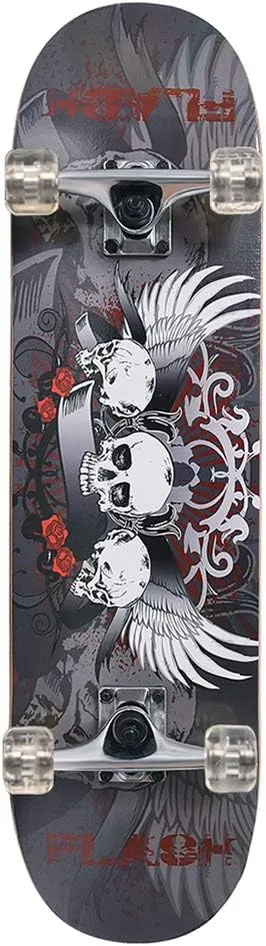 ChromeWheels 31 inch Skateboard Double Kick Skate Board Cruiser Longboard 8 Layer Maple Deck Skateboards for Kids and Beginners