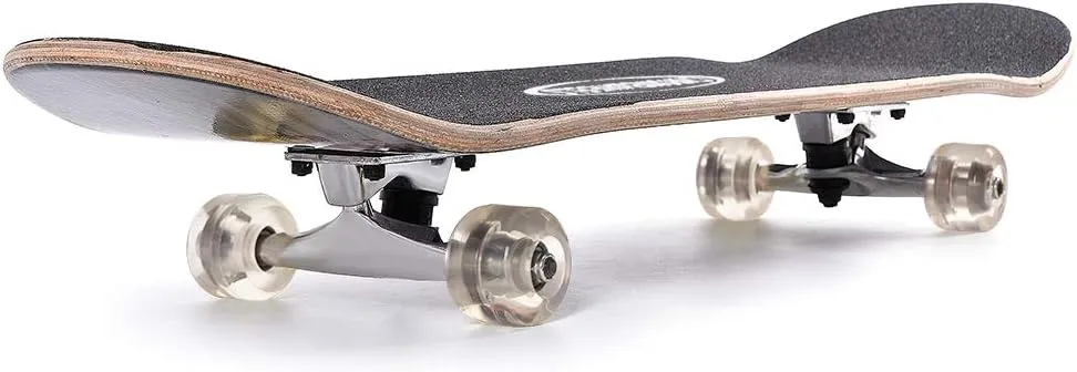 ChromeWheels 31 inch Skateboard Double Kick Skate Board Cruiser Longboard 8 Layer Maple Deck Skateboards for Kids and Beginners