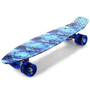 CL-94 22 Inch Blue Starry Sky Pattern Retro Skateboard Complete Dragon Longboard Sport Skate Board Four-Wheel Street Skateboard