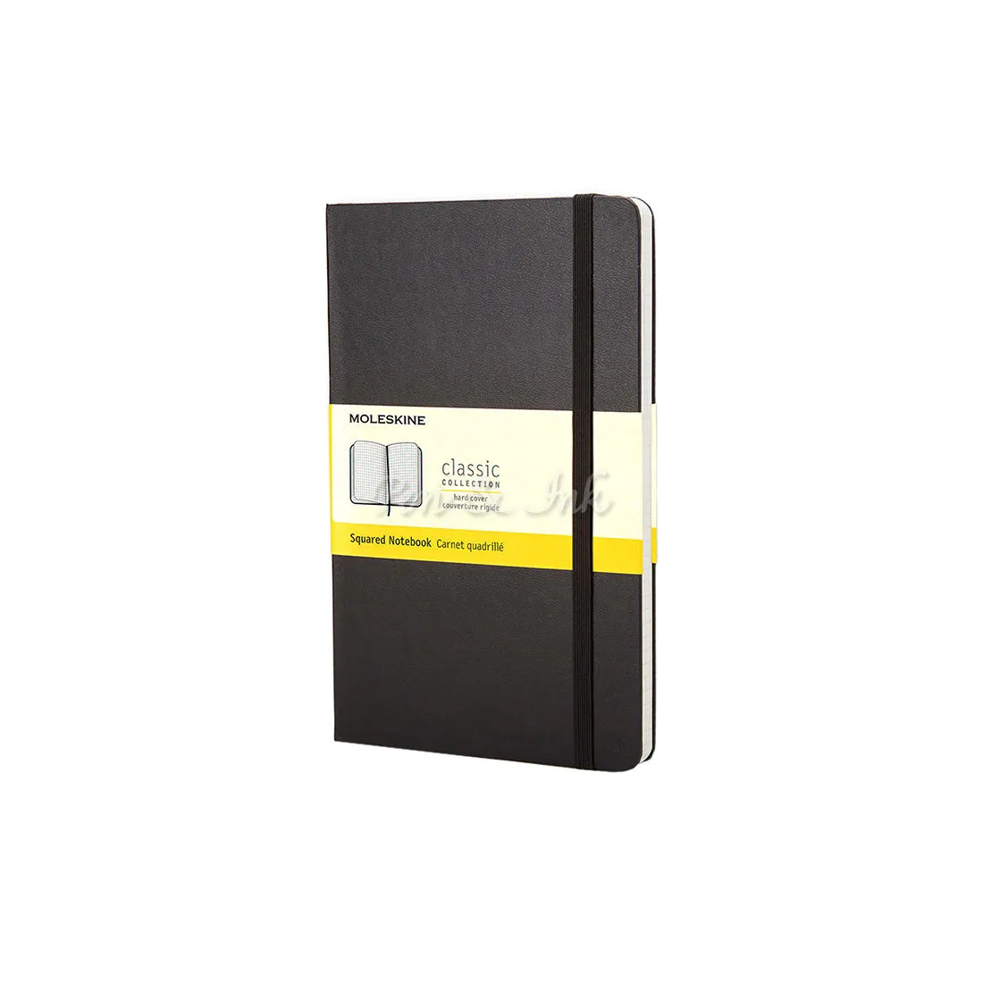 Classic Hard Cover Pocket Squared Black Notebook