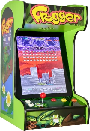 Classic Home Arcade Machine - Tabletop and Bartop - 412 Retro Games - Full Size LCD Screen, Buttons and Joystick (Green)