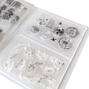 Clear Stamps Storage Cutting Dies Storage Paper Craft Keeper Cards Storage Photo Storage Storage Keeper Cards Folder Storage for DIY Scrapbooking Arts Crafts Collecting Album