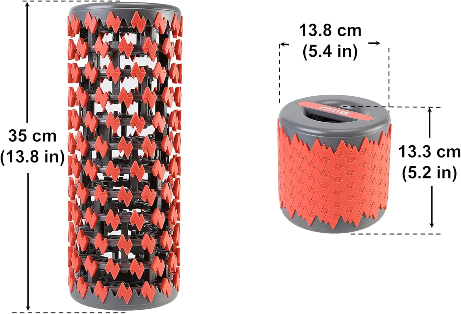 Collapsible Foam Roller for Exercise and Recovery (13 Inches), Easily Portable at 5.5 inches (Red)