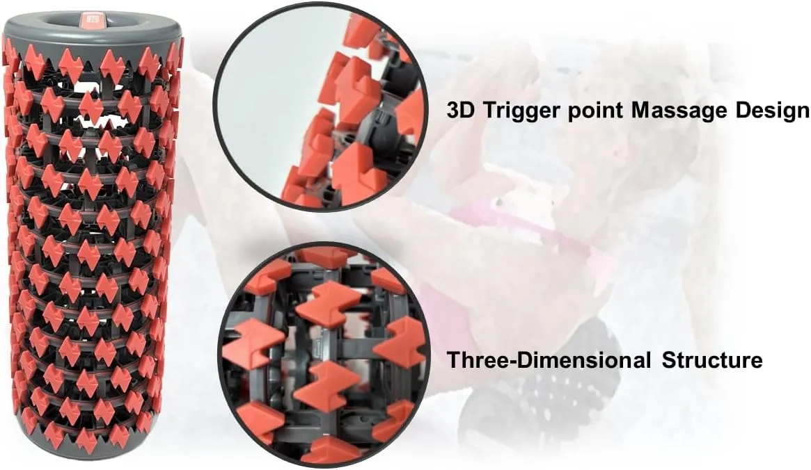Collapsible Foam Roller for Exercise and Recovery (13 Inches), Easily Portable at 5.5 inches (Red)