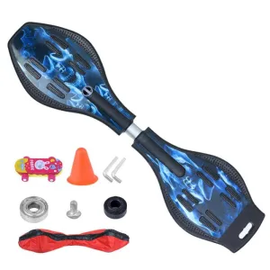 Comeon RipStik Caster Board, Compact and Lightweight Caster Board with 360-degree Casters and Illuminating Wheels,Deluxe Junior Caster Board for More Excitement, Fun and Visibility (A)