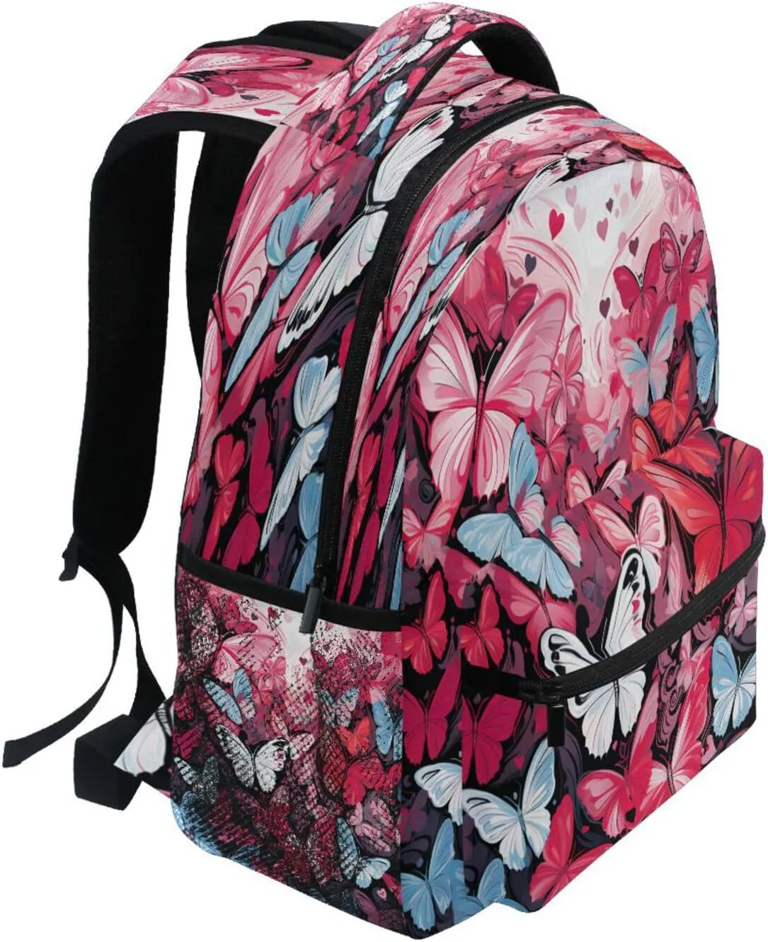 Cool Backpacks for Teens Boys Girls Fashion School Bag with Chest Strap for College Work Aesthetic Butterfly Cute
