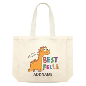 Cool Cute Dinosaur Best Fella Nice Dino Addname Shopping Bag