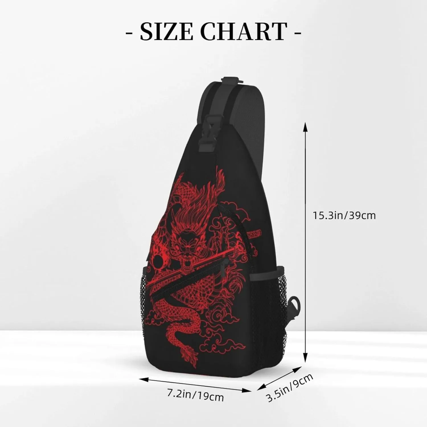 Cool Dragon Crossbody Sling Backpack Sling Bag Travel Hiking Chest Bag Dragon Daypack for Men Women