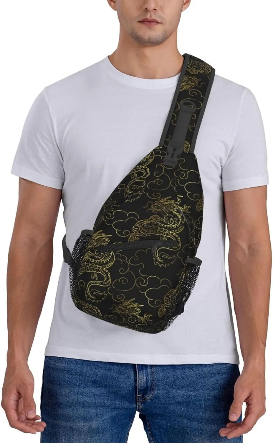 Cool Dragon Crossbody Sling Backpack Sling Bag Travel Hiking Chest Bag Dragon Daypack for Men Women