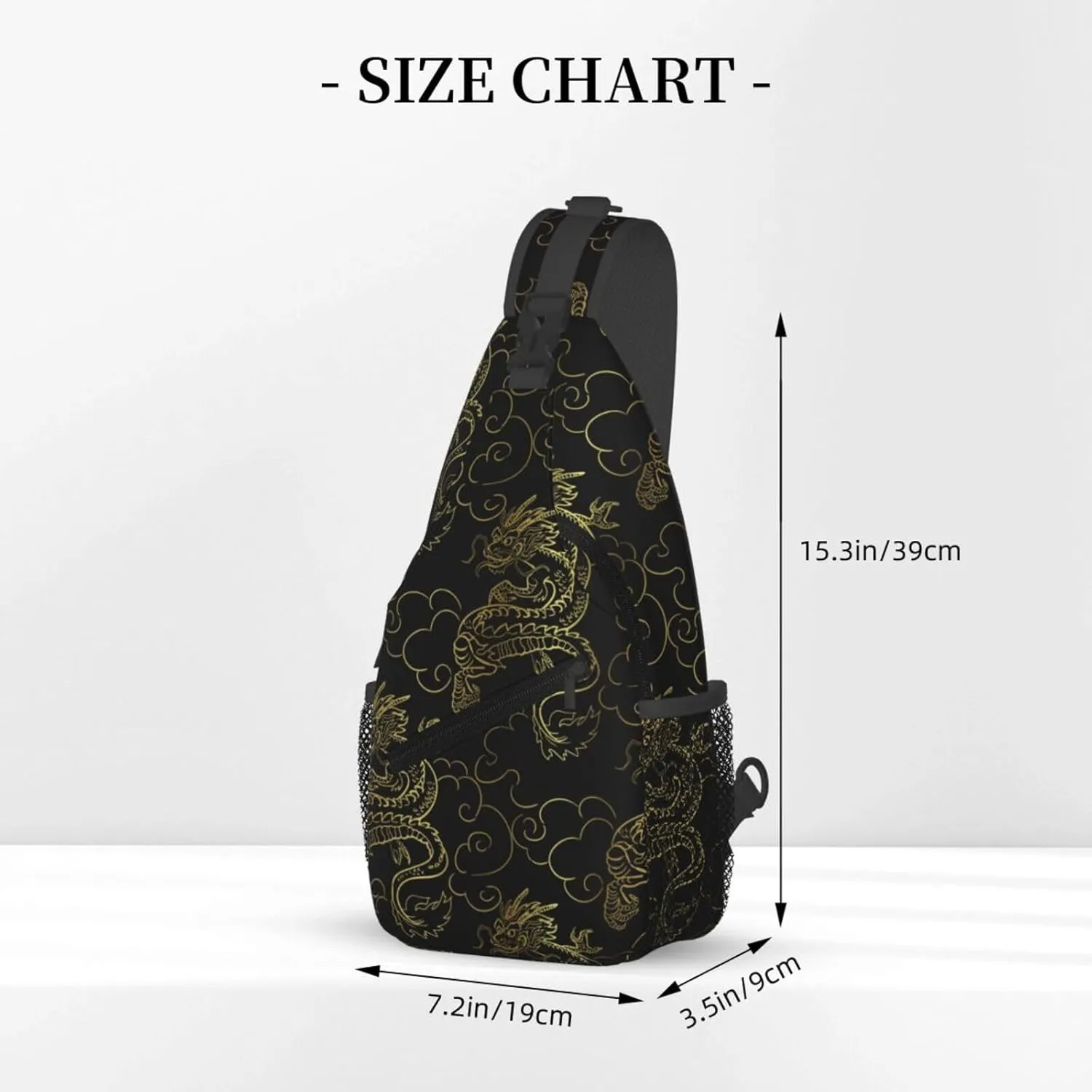 Cool Dragon Crossbody Sling Backpack Sling Bag Travel Hiking Chest Bag Dragon Daypack for Men Women
