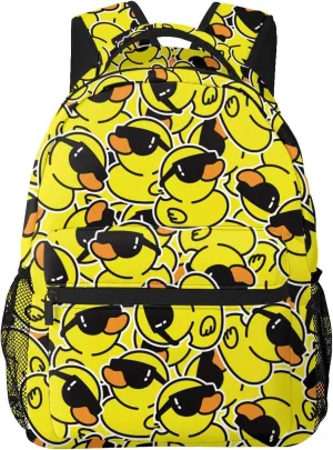 Cool Duck Cartoon Funny Backpack For School Laptop Bags Bookbag Big Casual Daypack For Student Girls Boys Kids Teens Travel Sports Work