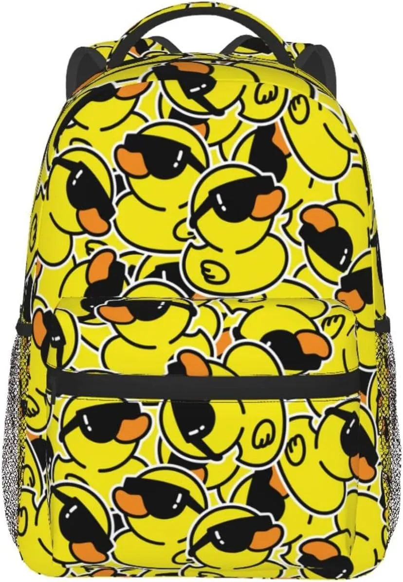 Cool Duck Cartoon Funny Backpack For School Laptop Bags Bookbag Big Casual Daypack For Student Girls Boys Kids Teens Travel Sports Work