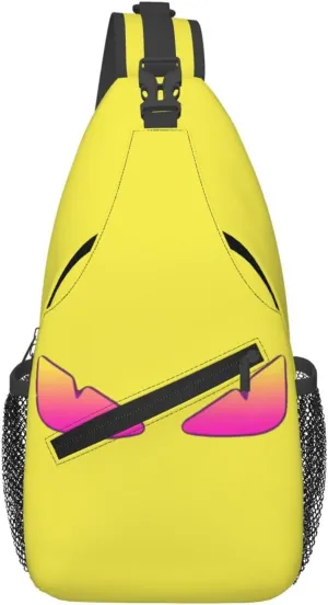 Cool Monsters Eyes Crossbody Bag Cross Chest Bag Adjustable Sling Backpack Sports Gym Shoulder Bags Travel Cycling Daypack Diagonally Casual Rucksack