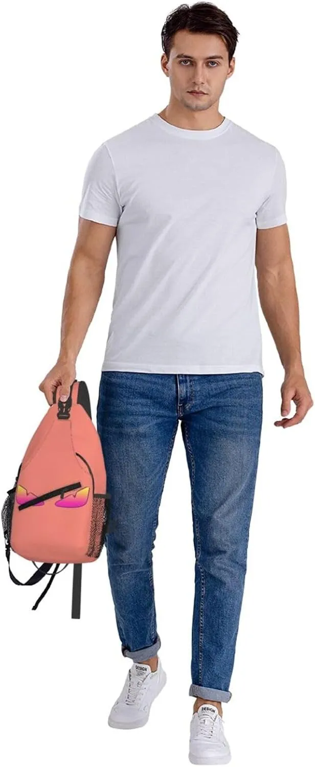 Cool Monsters Eyes Crossbody Bag Cross Chest Bag Adjustable Sling Backpack Sports Gym Shoulder Bags Travel Cycling Daypack Diagonally Casual Rucksack
