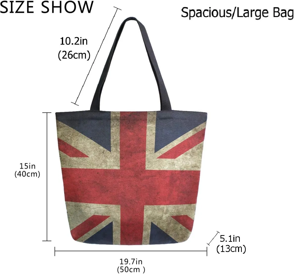 Cool Printed Extra Large Shoulder Tote Bag for Beach Travel Weekender Gym Reusable Grocery Shopping