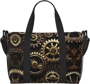Cool Steampunk Gears Printingtravel Gym Bag For Tote Bag Carry On Luggage Sport Duffle