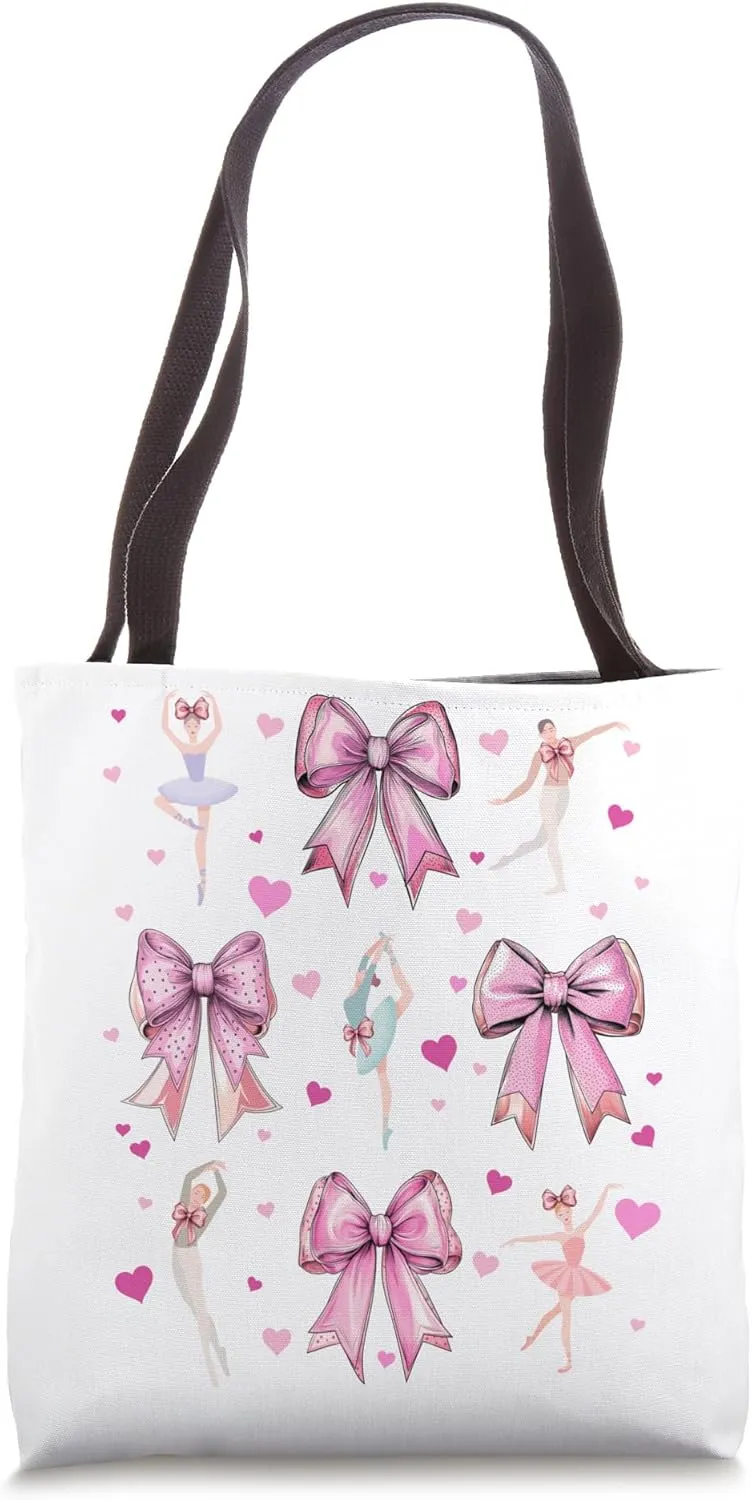 Coquette Bow Ballet Dancer Ballet Dancing Ballerina Pink Mom Tote Bag