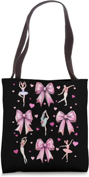 Coquette Bow Ballet Dancer Ballet Dancing Ballerina Pink Mom Tote Bag