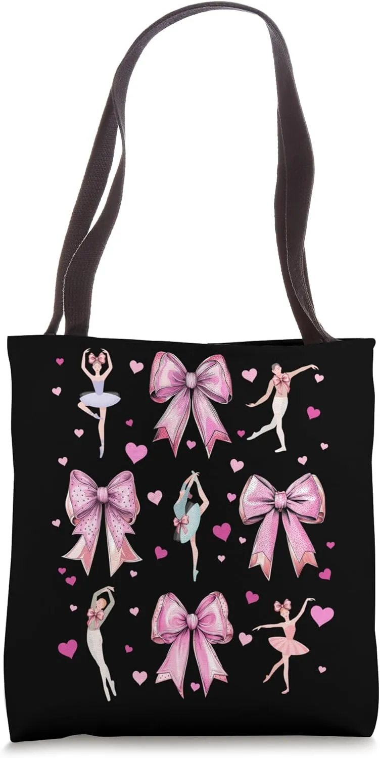 Coquette Bow Ballet Dancer Ballet Dancing Ballerina Pink Mom Tote Bag