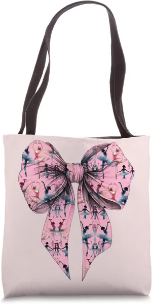 Coquette Bow Ballet Dancer Ballet Dancing Ballerina Pink Mom Tote Bag