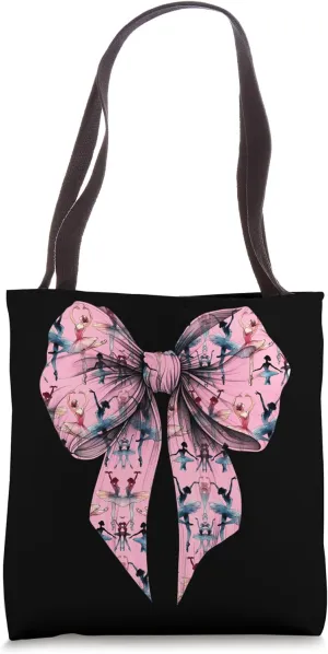 Coquette Bow Ballet Dancer Ballet Dancing Ballerina Pink Mom Tote Bag
