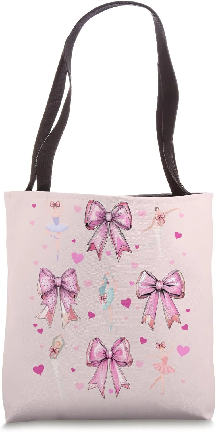Coquette Bow Ballet Dancer Ballet Dancing Ballerina Pink Mom Tote Bag