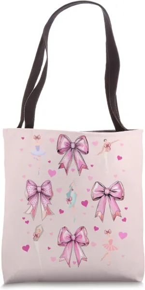 Coquette Bow Ballet Dancer Ballet Dancing Ballerina Pink Mom Tote Bag