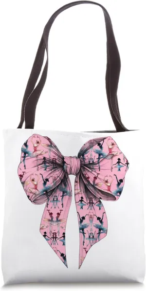Coquette Bow Ballet Dancer Ballet Dancing Ballerina Pink Mom Tote Bag
