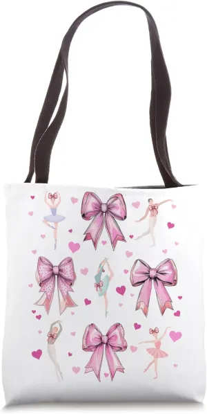 Coquette Bow Ballet Dancer Ballet Dancing Ballerina Pink Mom Tote Bag
