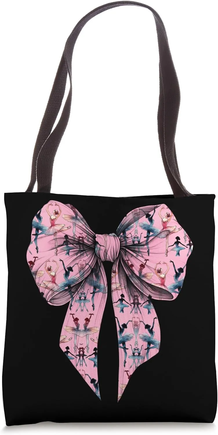 Coquette Bow Ballet Dancer Ballet Dancing Ballerina Pink Mom Tote Bag