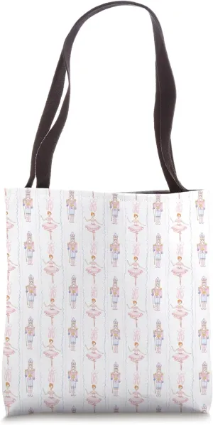 Coquette Pink Ribbons Bows Nutcracker Ballet Christmas Tote Bag