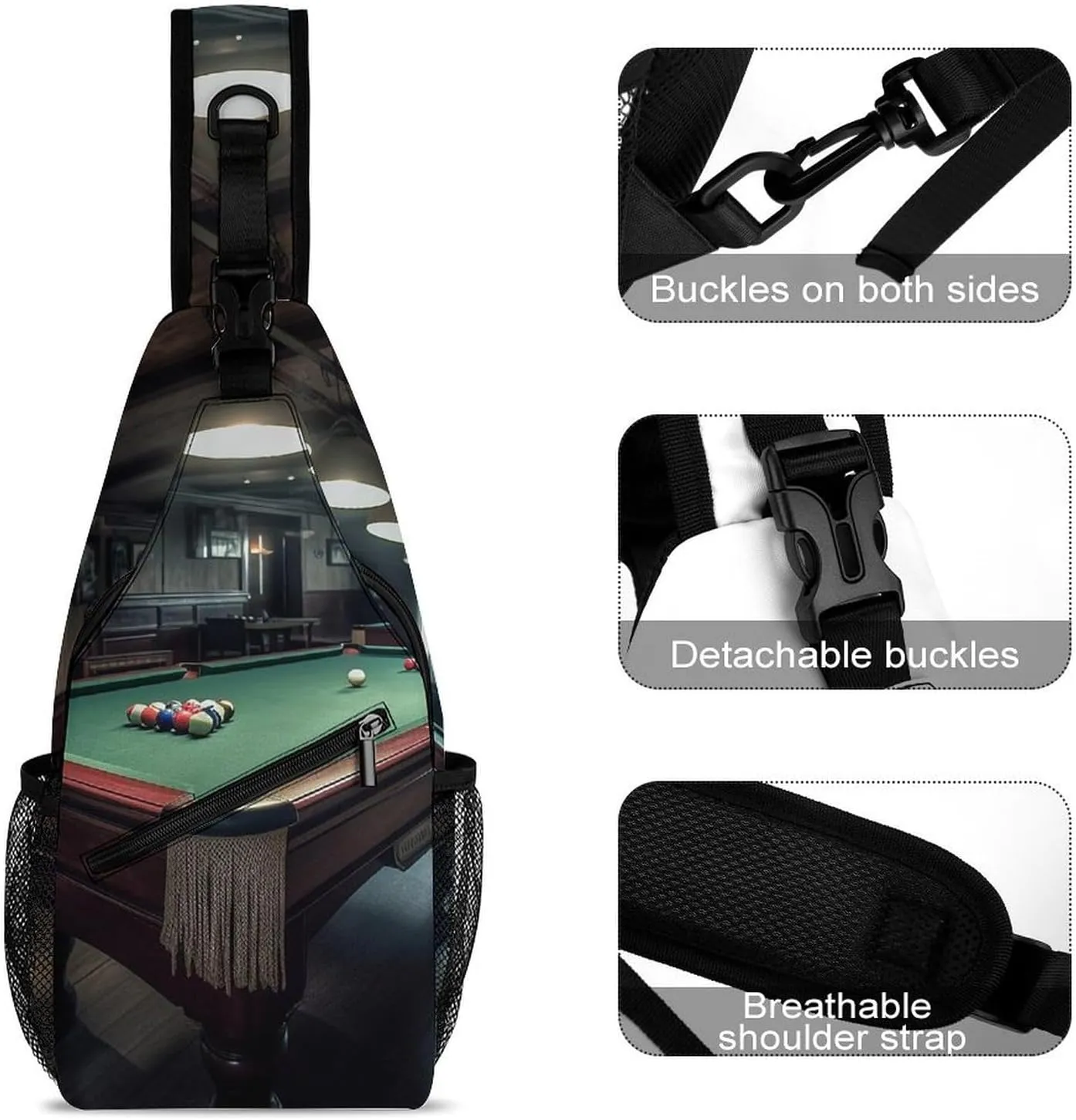 Crossbody Bag for Women Men Chest Bag Cool Dolphin Sling Bag Crossbody Shoulder Bag Sling Backpack