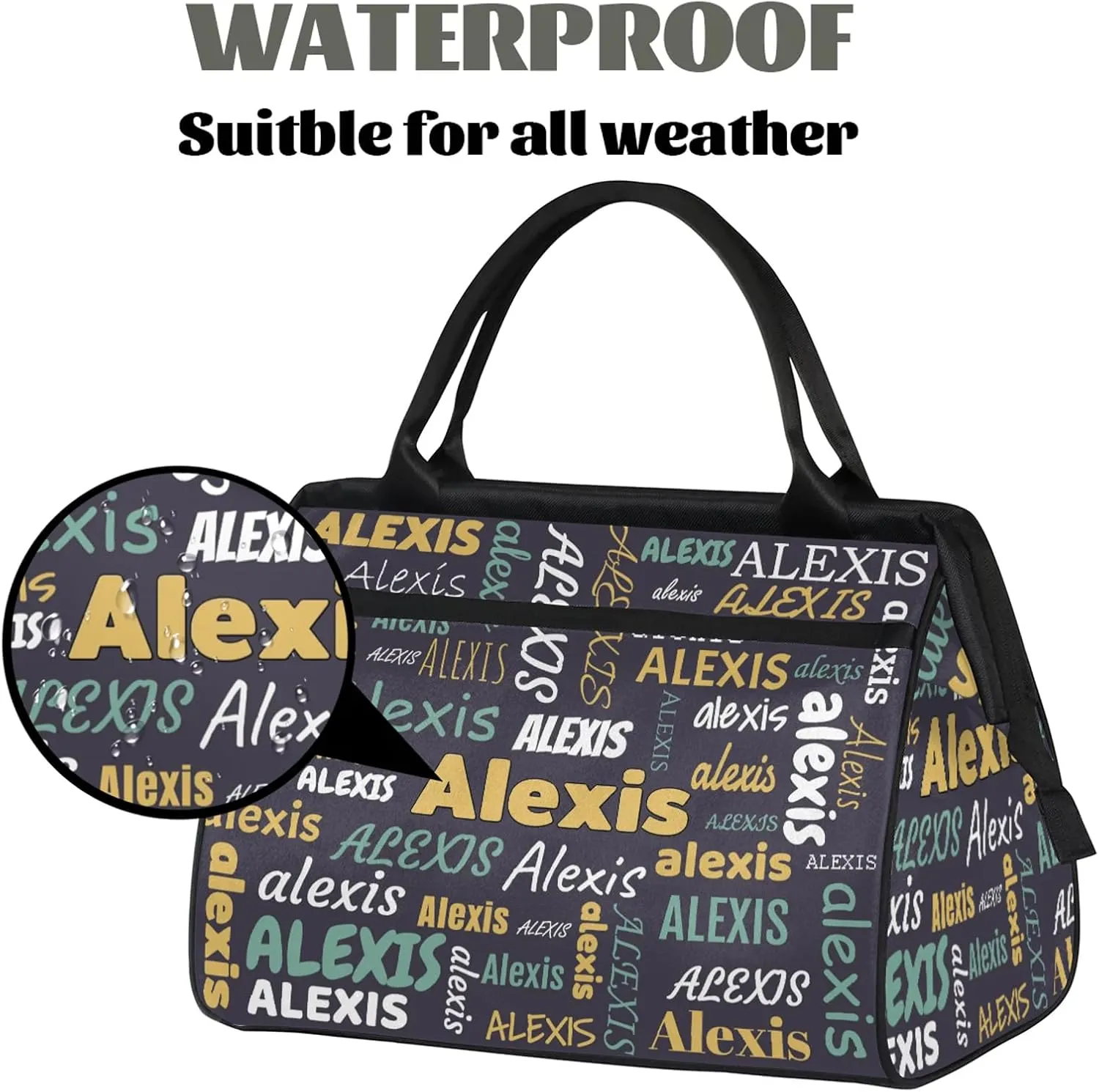 Custom Gymnastics Duffel Bag Personalized Name Dance Ballet Bags Waterproof
