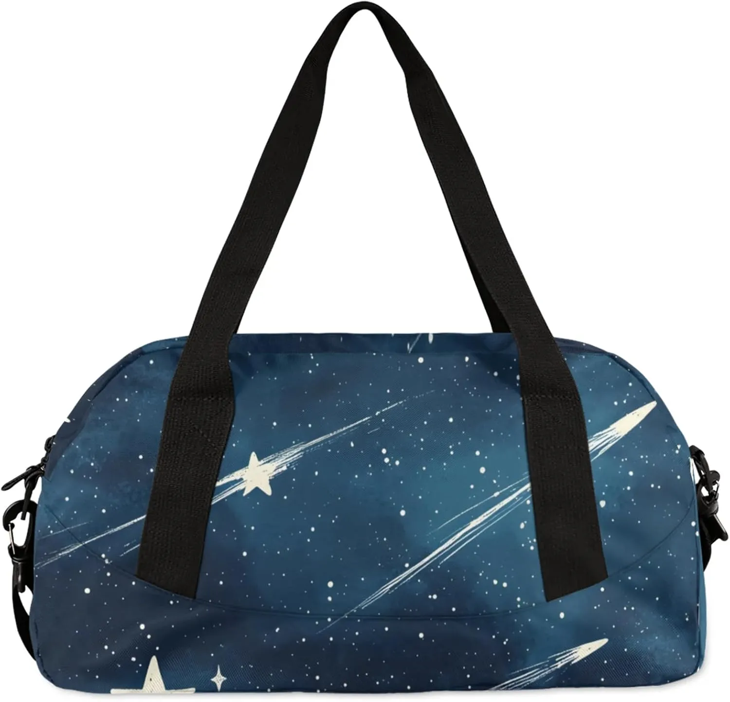 Custom Sports Duffel Bag Personalized Name Dance Gym Bag for Women Men Overnight Weekender Travel Duffel Bags Lightweight 18.5in, Starry Galaxy