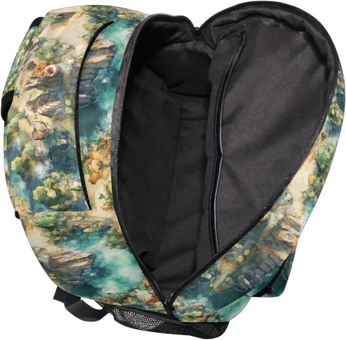Cute Backpack for Teenager Fashion Outdoor Backpack with Chest Strap for College Work Game Map
