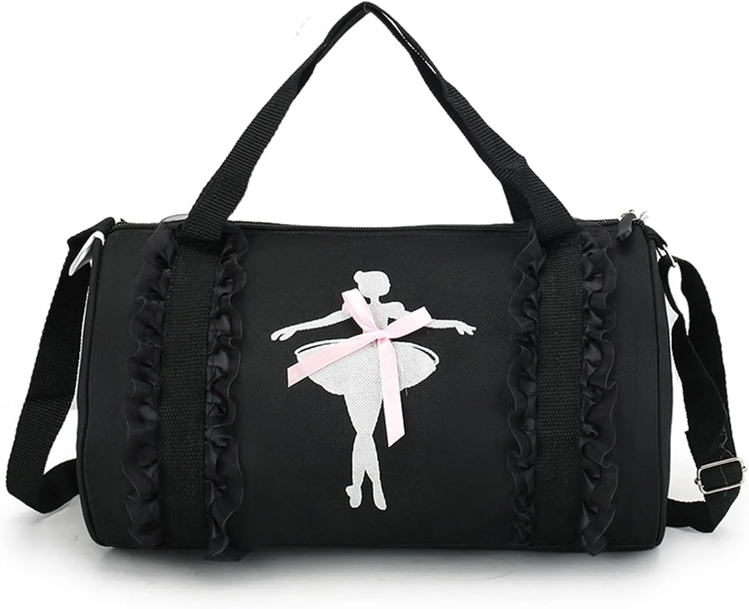 Cute Ballet Dance Bag,Tutu Dress Bag,Girls Dance Bag Gym Travel Duffle Bag for Girls,Personalized Waterproof Duffle Bag (Dancer pattern)