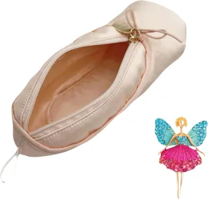 Cute Ballet Slipper Pouch Makeup Bag Dance Recital Gifts Ballerina Dancer Stuff Accessories Pointe Shoe Cosmetic Bag (Pink-B2)