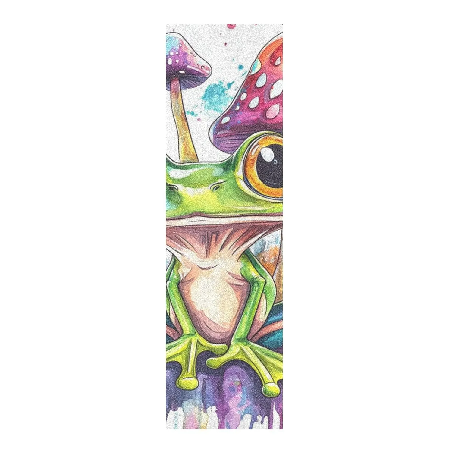 Cute Frog Mushroom Art Painting Grip Tape roll for Skateboards Waterproof Grip Tape for Scooter 33×9 Inch lijas para Skateboard