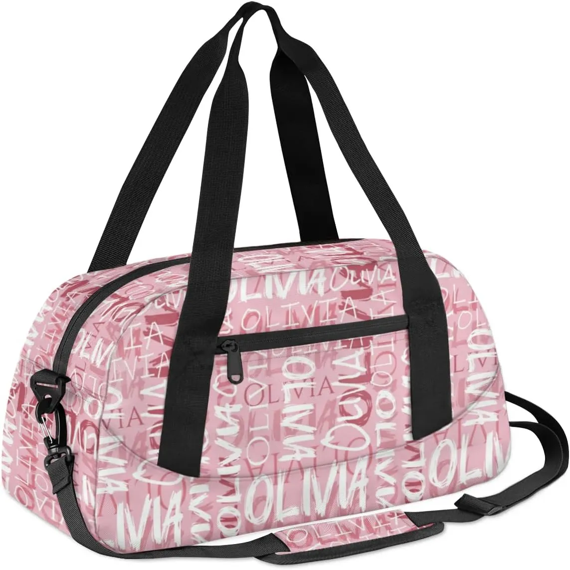 Dance Bag Custom Sport Bag Travel Duffel Bag Personalized Duffel Overnight Bag Cheer Bag Cheerleader Bag for Girls Boys Customized Gym Bag Kids Gifts - Light Pink