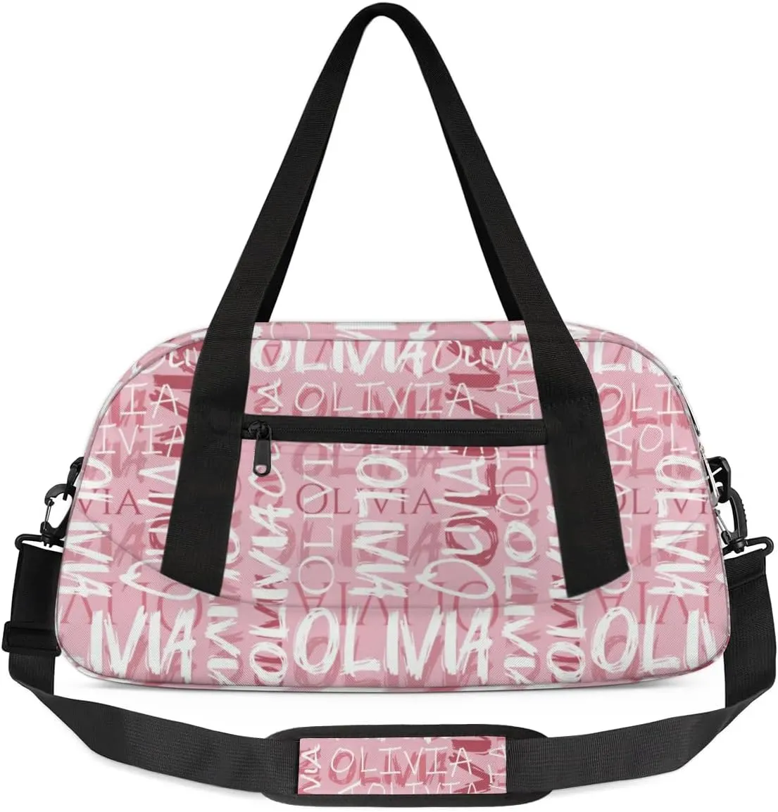 Dance Bag Custom Sport Bag Travel Duffel Bag Personalized Duffel Overnight Bag Cheer Bag Cheerleader Bag for Girls Boys Customized Gym Bag Kids Gifts - Light Pink