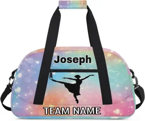 Dance Bag for Girls Personalized with Name Team Name Custom Kids Ballet Bag Teens Sports Gym Bag Travel Bag Yoga Bag