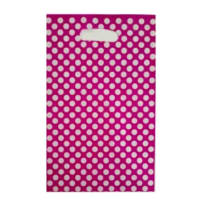 Dark Pink Polka Dots Loot Bag