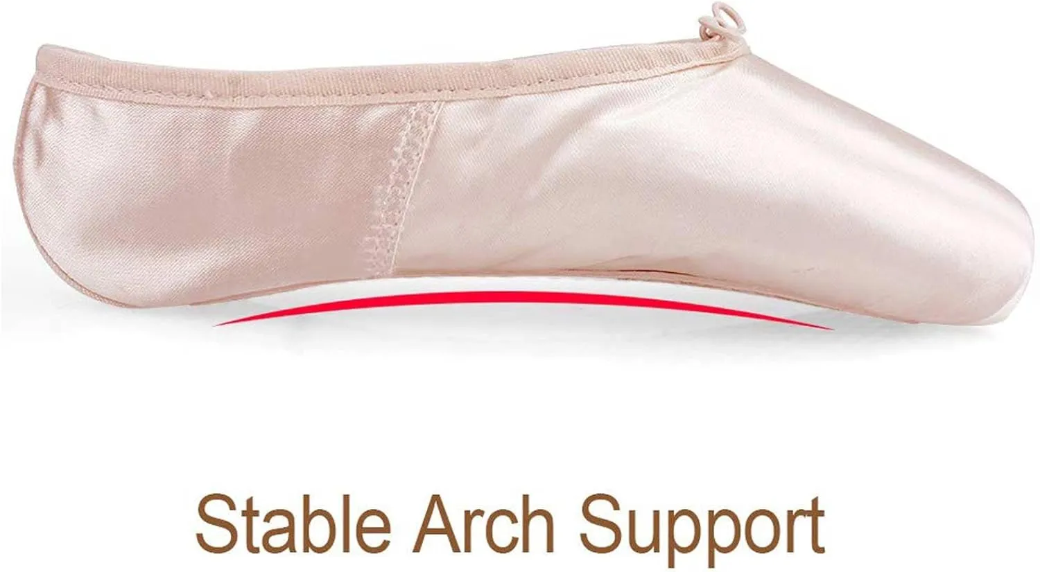 Daydance Ballet Pointe Shoes Girls Women Ribbon Ballerina Shoes with Toe Pads