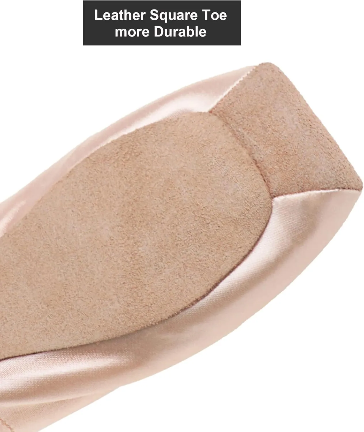 Daydance Ballet Pointe Shoes Girls Women Ribbon Ballerina Shoes with Toe Pads