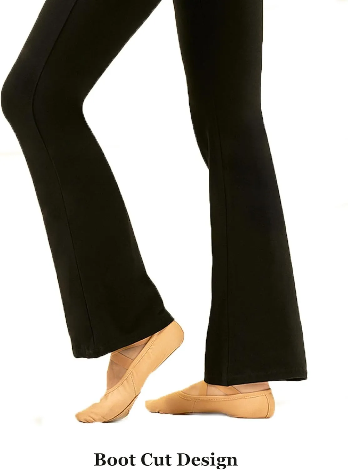 Daydance Black Bootcut Jazz Dance Pants for Women, Comfy Sweatpants for Workout, Exercise, Yoga