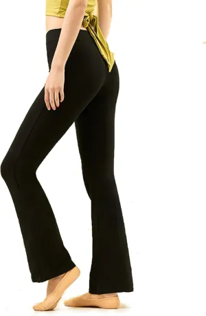Daydance Black Bootcut Jazz Dance Pants for Women, Comfy Sweatpants for Workout, Exercise, Yoga