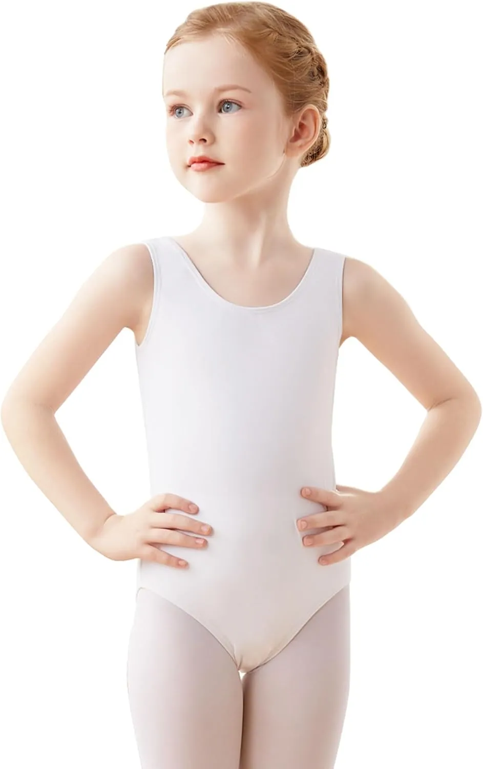 Daydance Lined Spandex Vest Girls Leotards for Ballet, Dance, Gymnastics, Swim