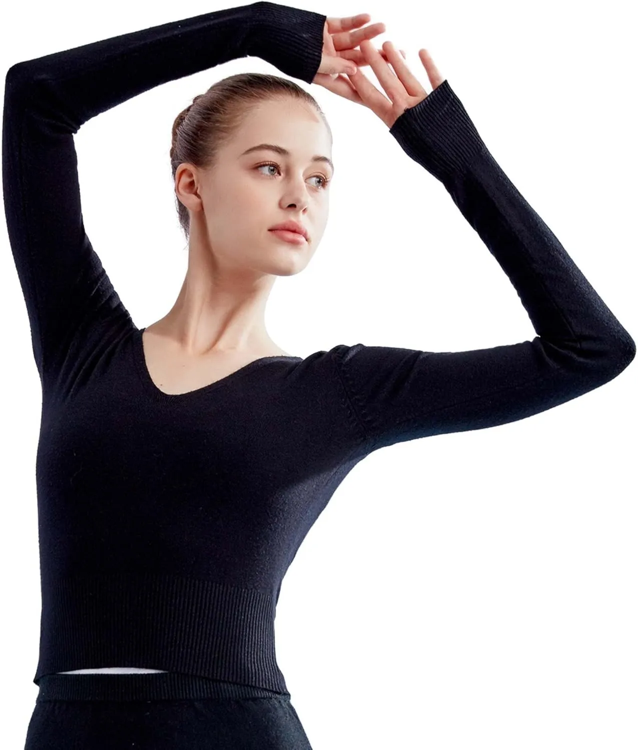 Daydance Women Wrap Dance Sweater Pink Soft Ballet Warm Up Jacket for Leotards